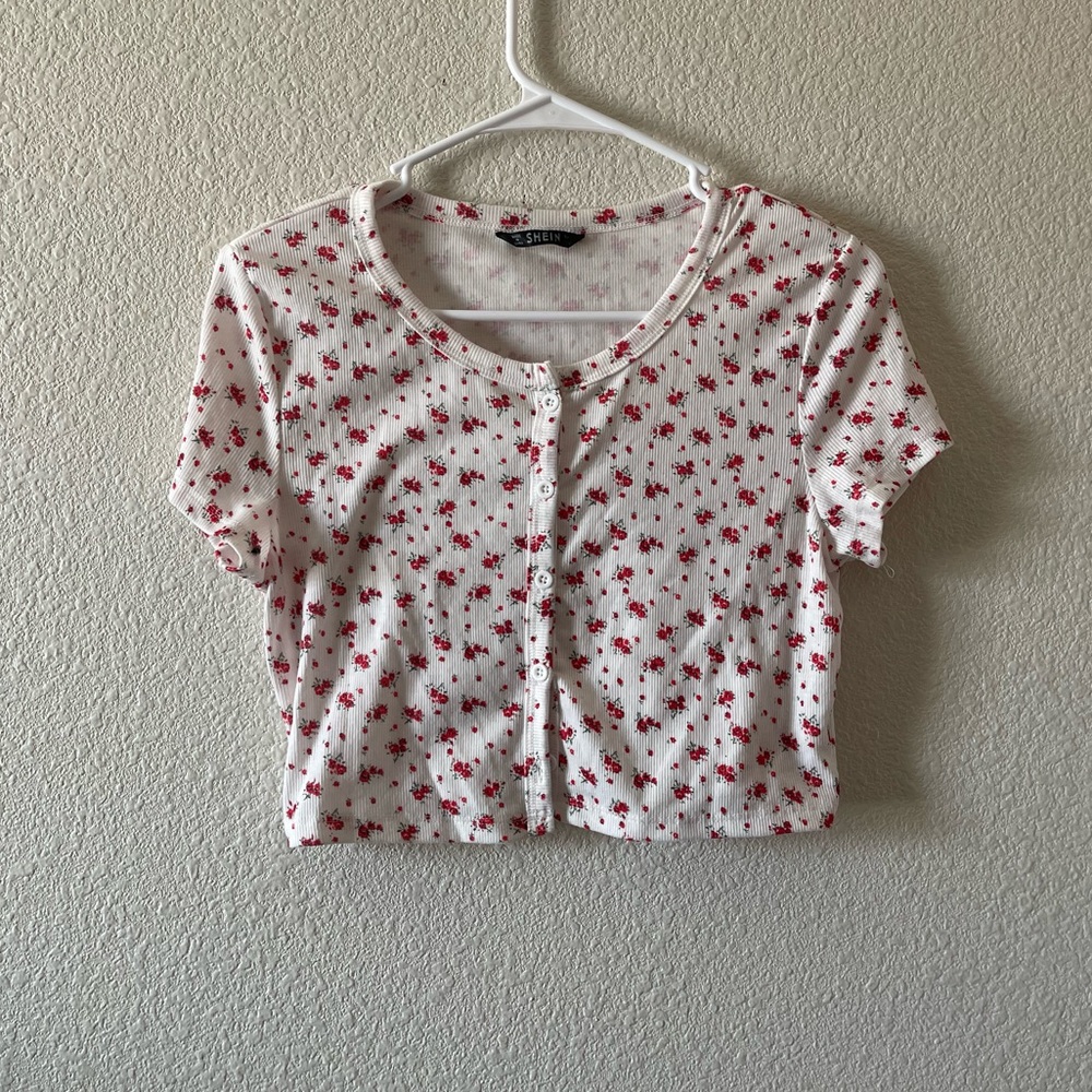 SHEIN Front-Button Top